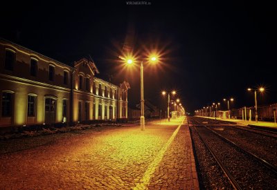 Kętrzyński dworzec nocą