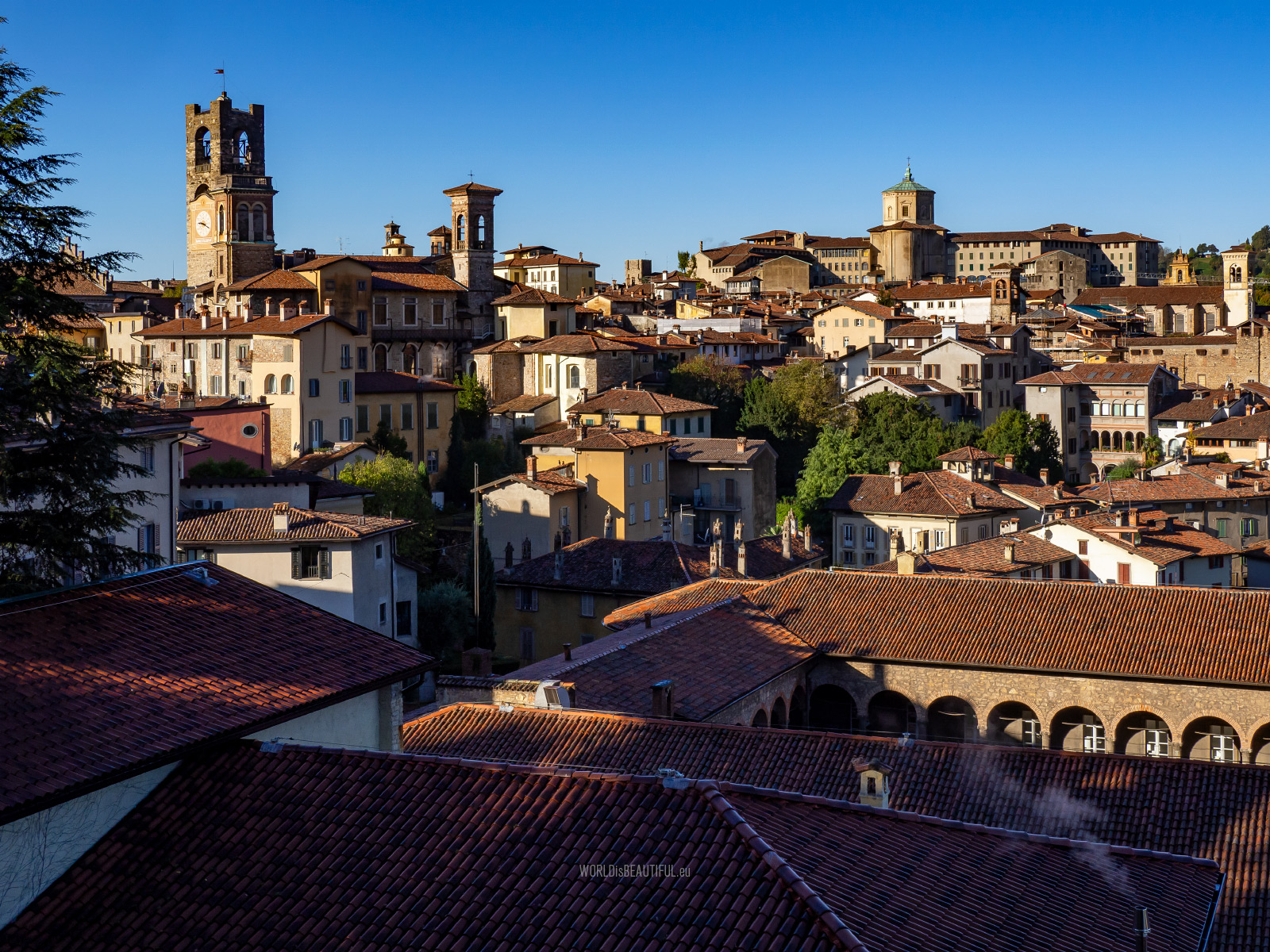 Widok z Rocca di Bergamo