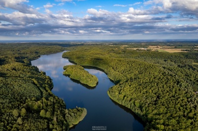 Jezioro Przywidzkie z lotu ptaka