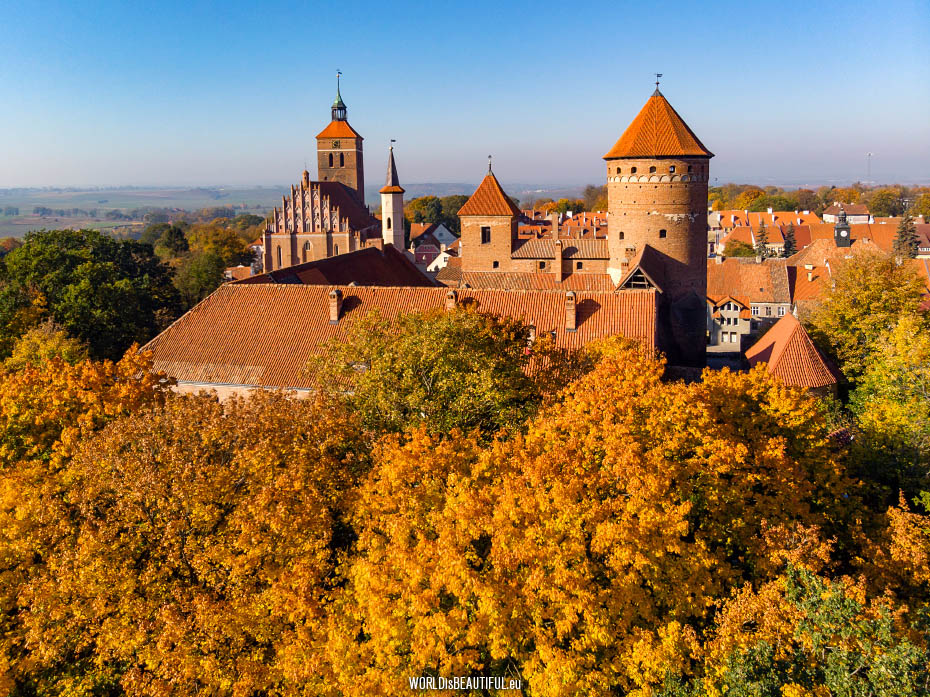 Reszel Castle in autumn