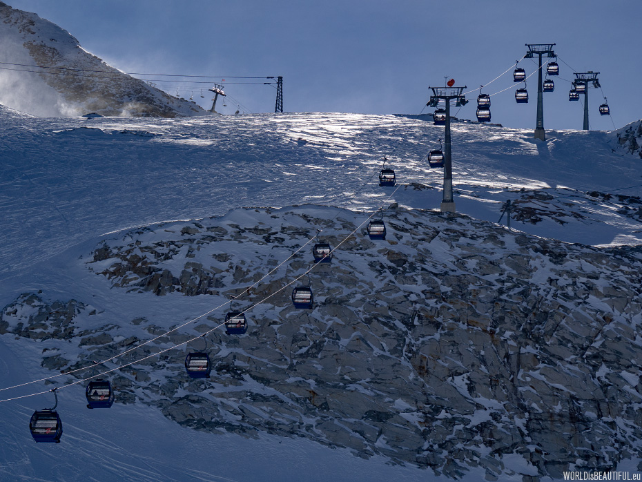 Ski lift Gefrorene Wand