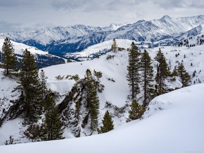 Zimowe alpejskie widoki