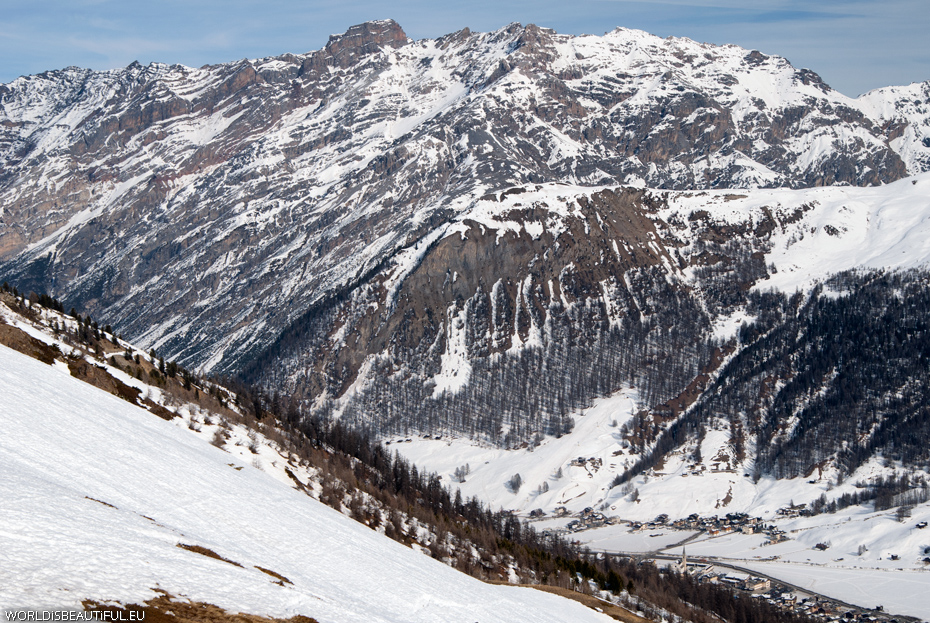 Zimowe krajobrazy - Alpy w śniegu