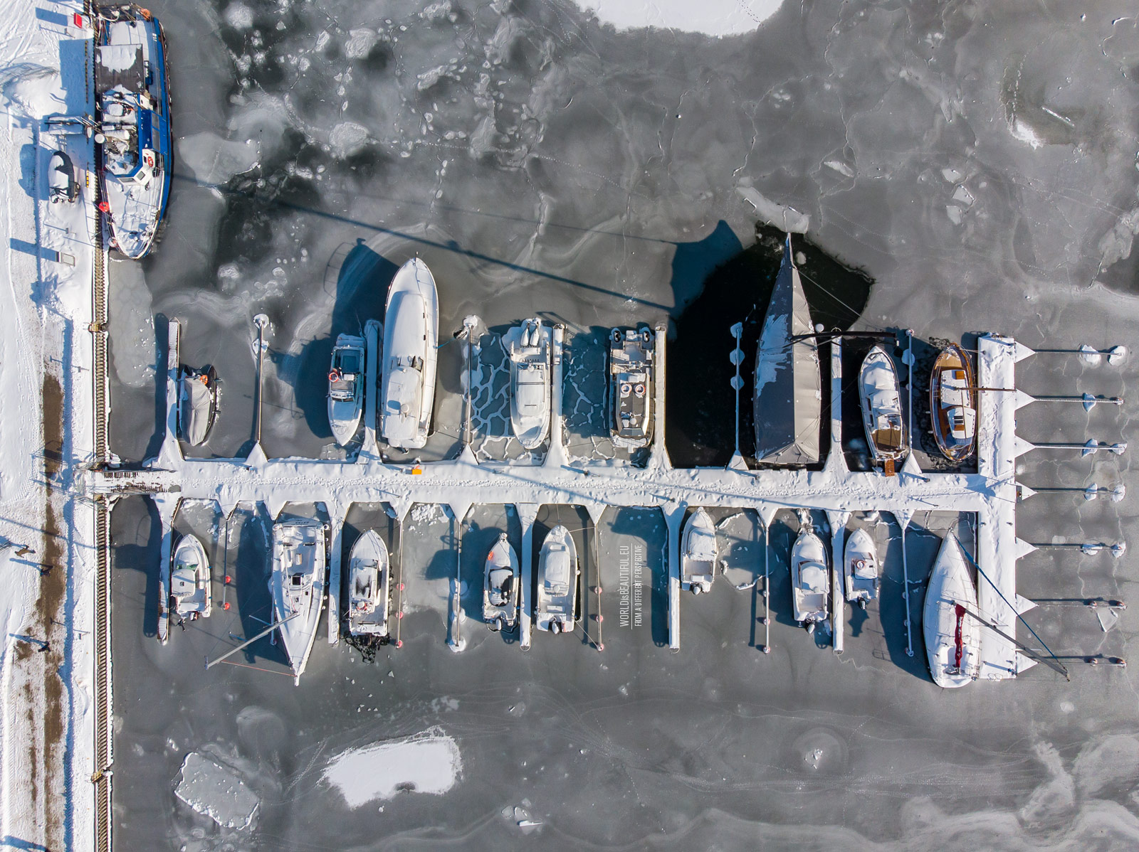 Yachts in ice