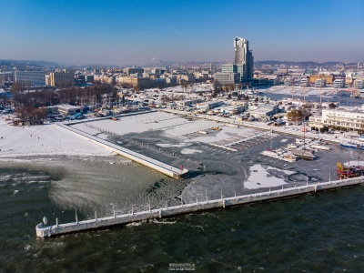 Marina w Gdyni zimą