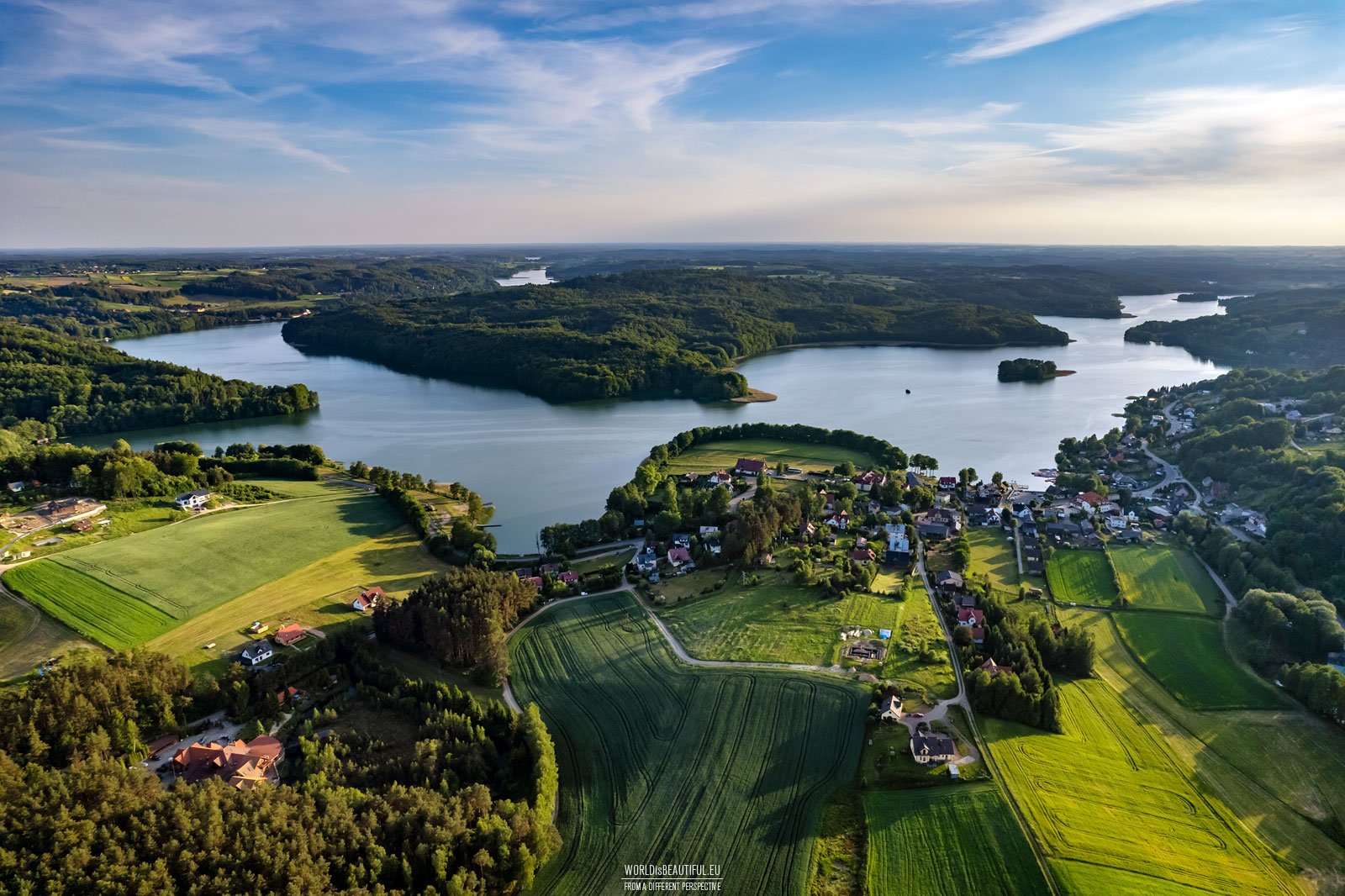 Ostrzyckie Lake from a bird's eye view