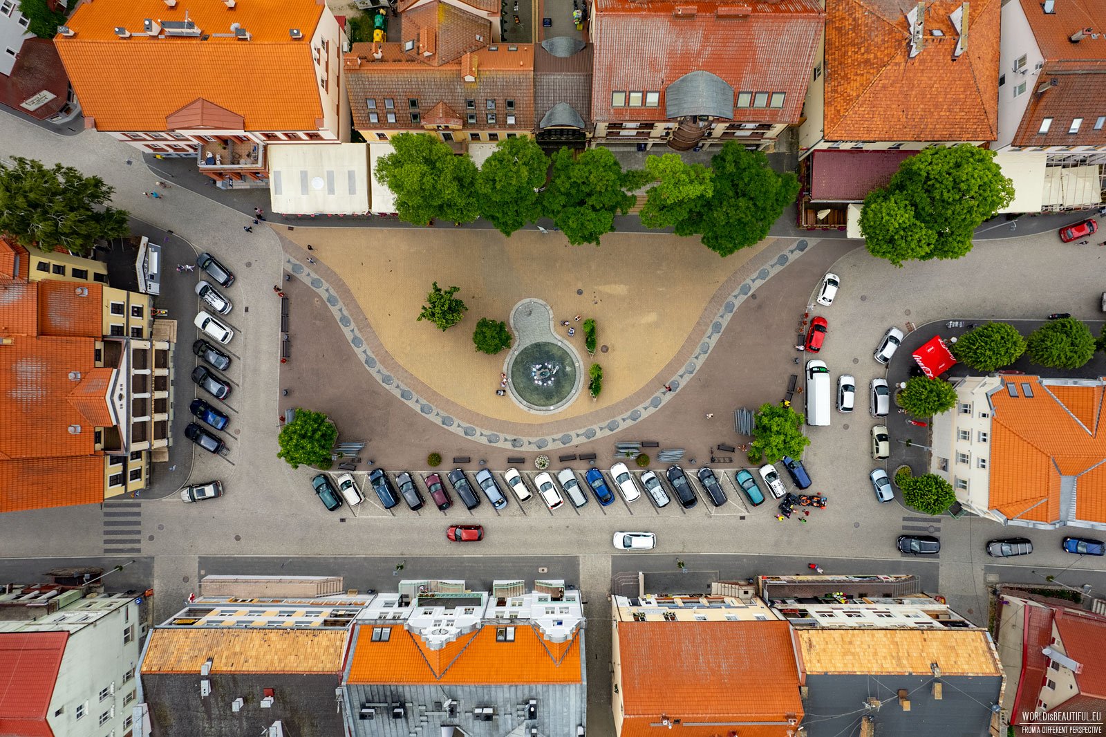 The market square in Mikołajki
