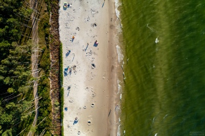 Widok z góry na plażę