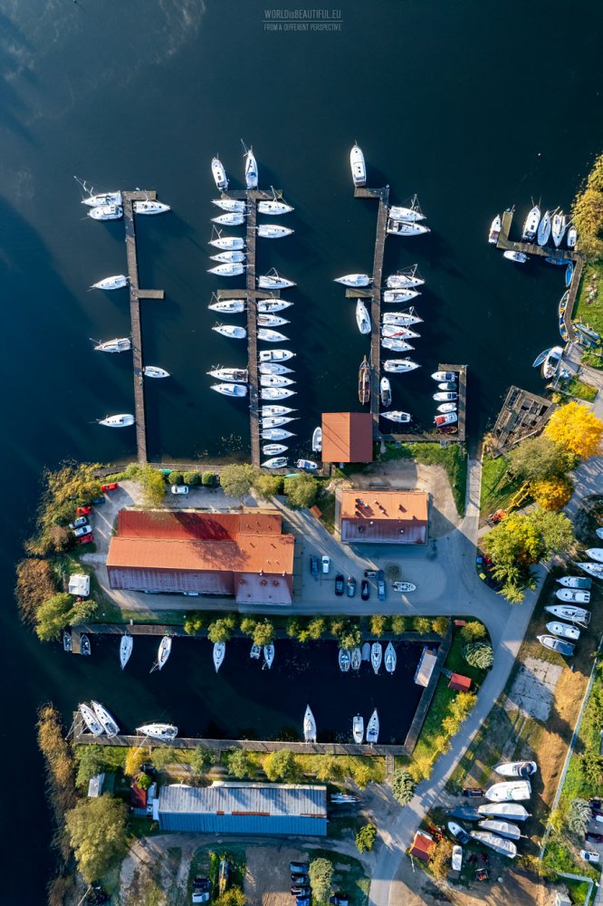 The marina from above