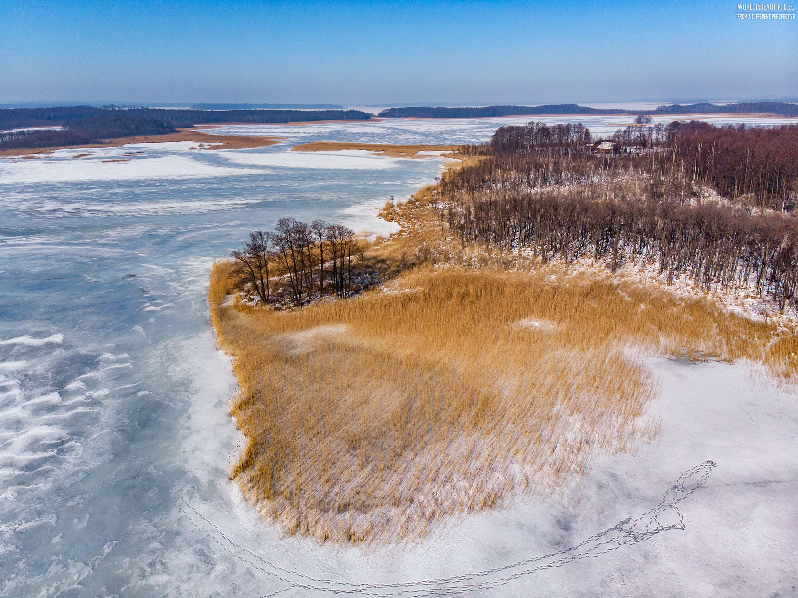 Ice on Lake Kirsajty