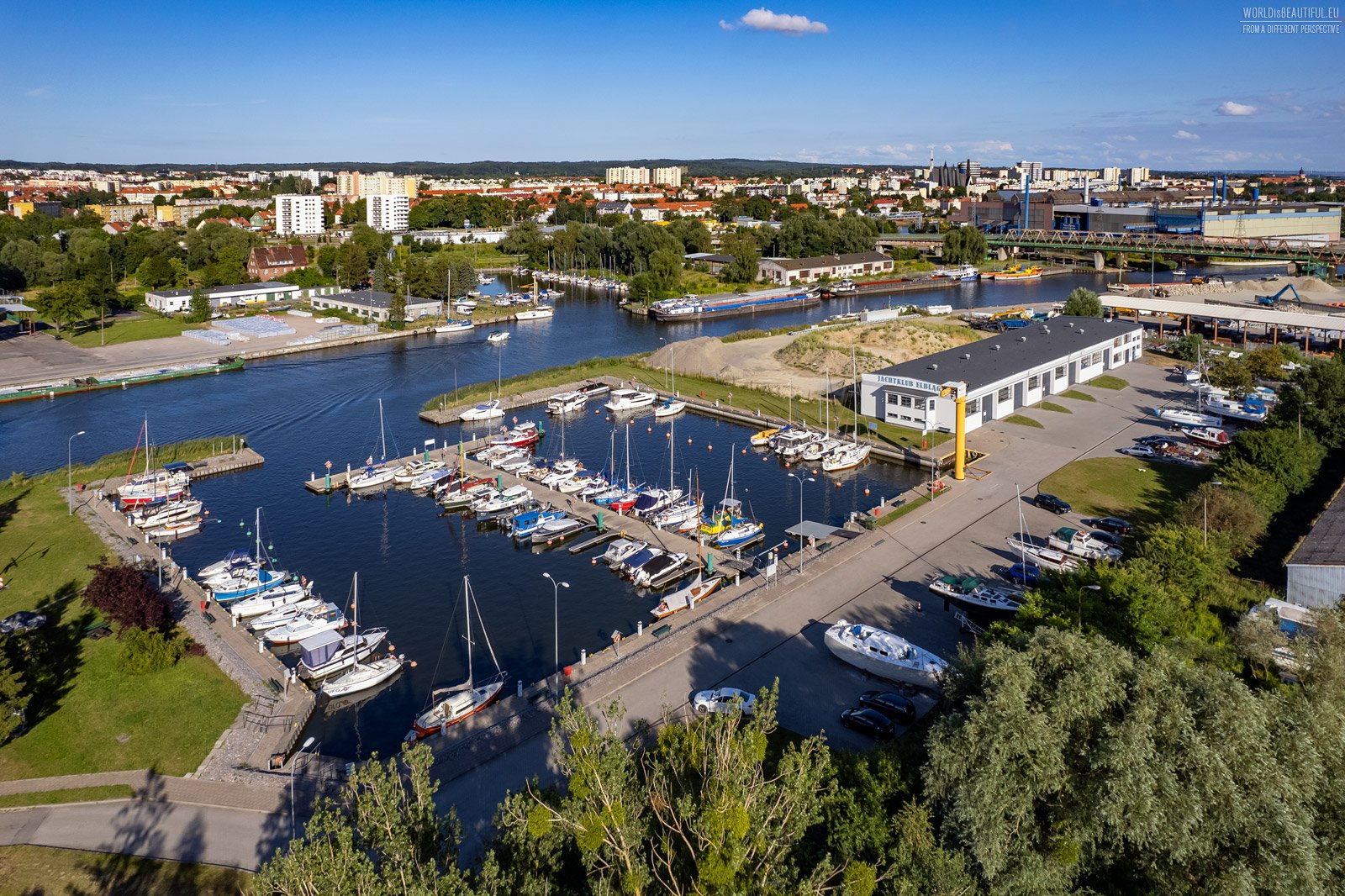 The marina of the Yacht Club in ElblÄ…g