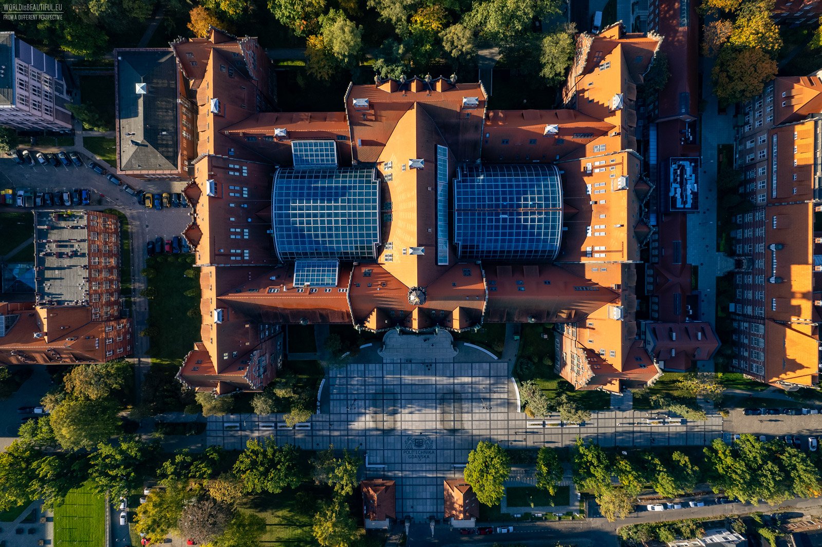 Gdańsk University of Technology from a bird's eye view