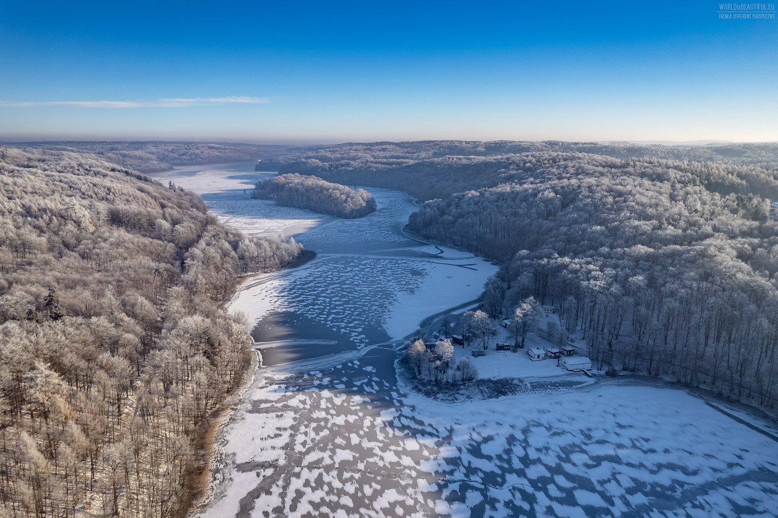 Shooting with a drone in winter