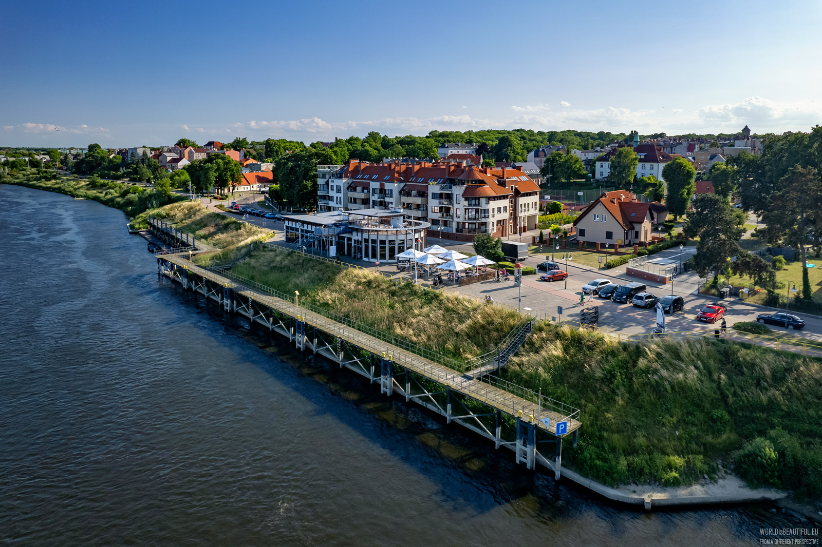 A marina for ships and yachts in Tczew