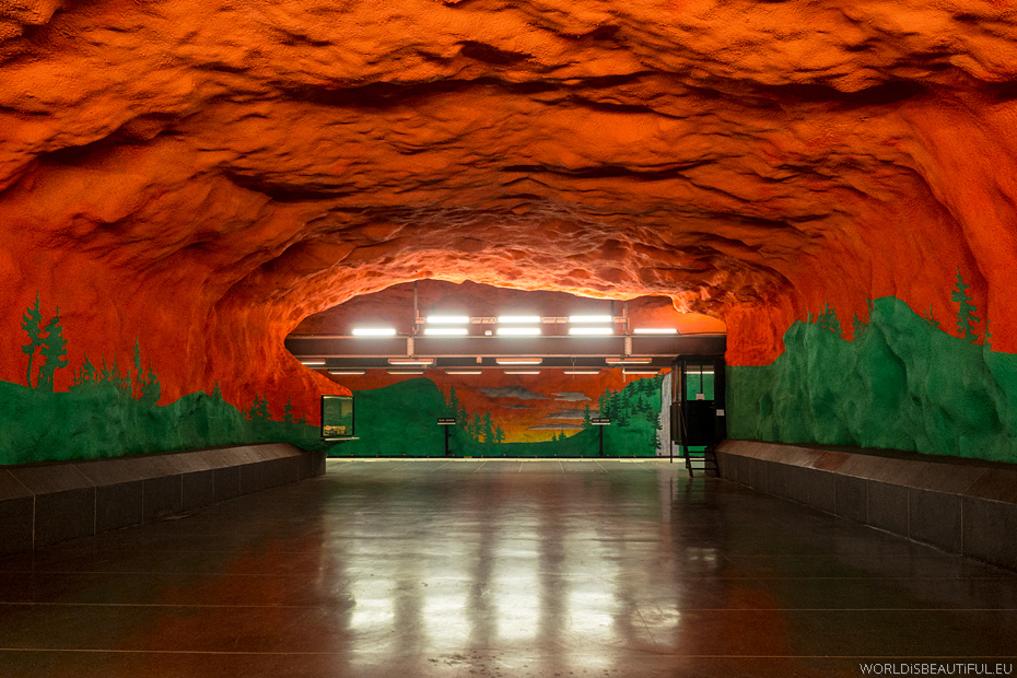 The most beautiful metro stations in Stockholm